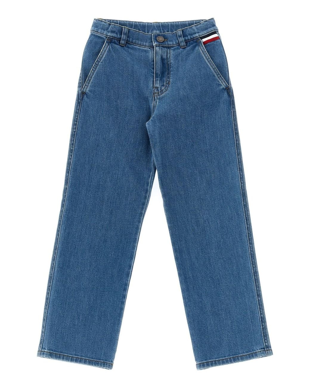Moncler Blue Straight Leg Jeans for men