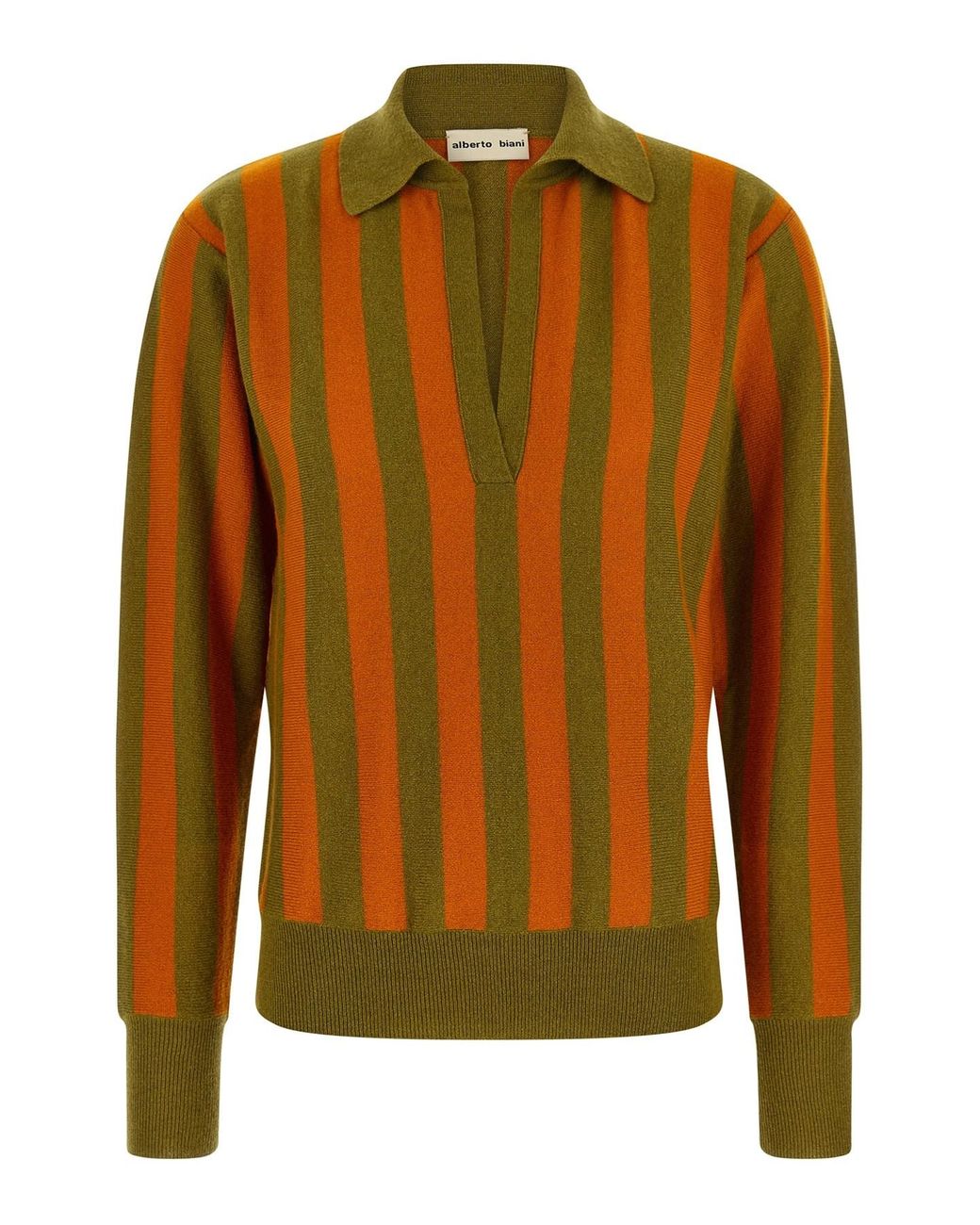 Alberto Biani Multicolor Striped Knit Polo Shirt