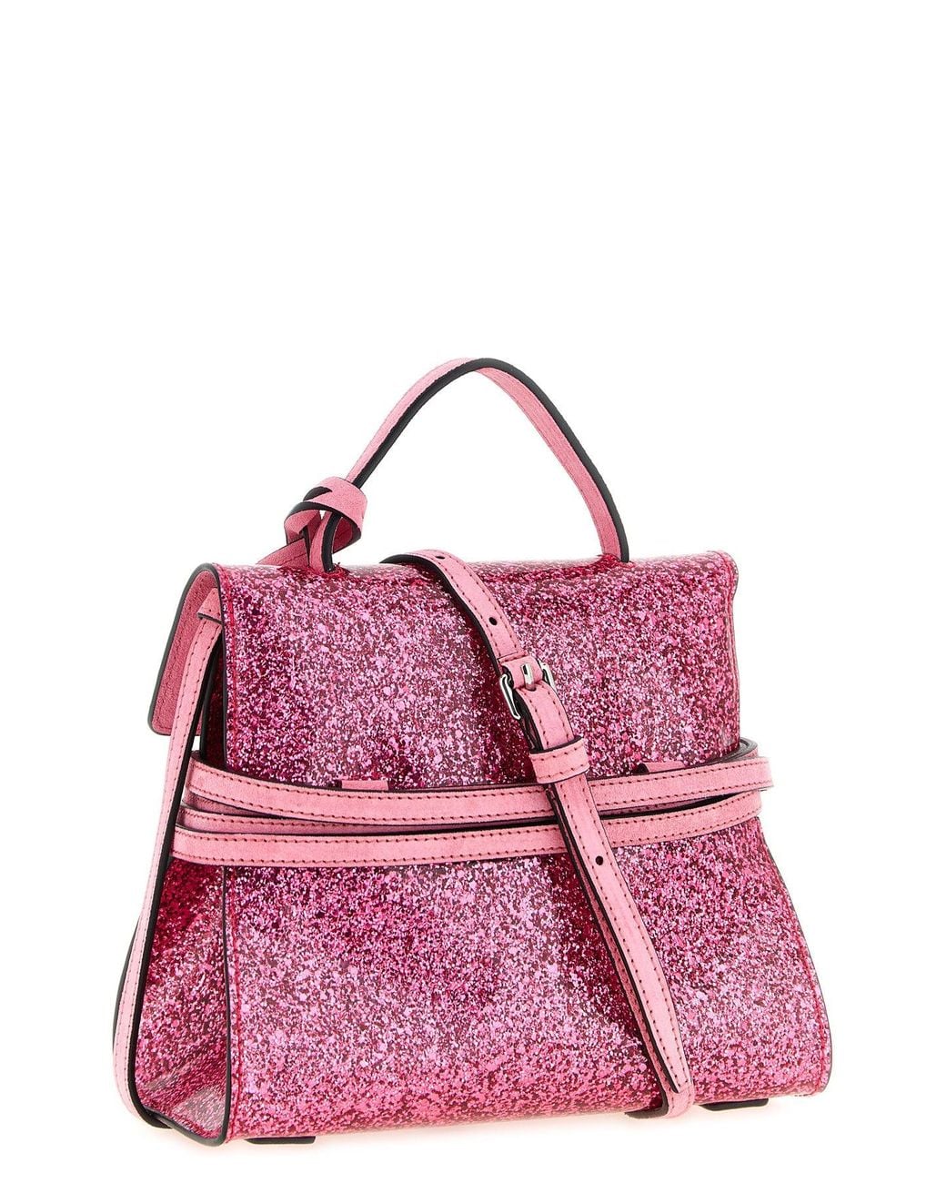 Moschino Purple 'Tie Me' Small Handbag