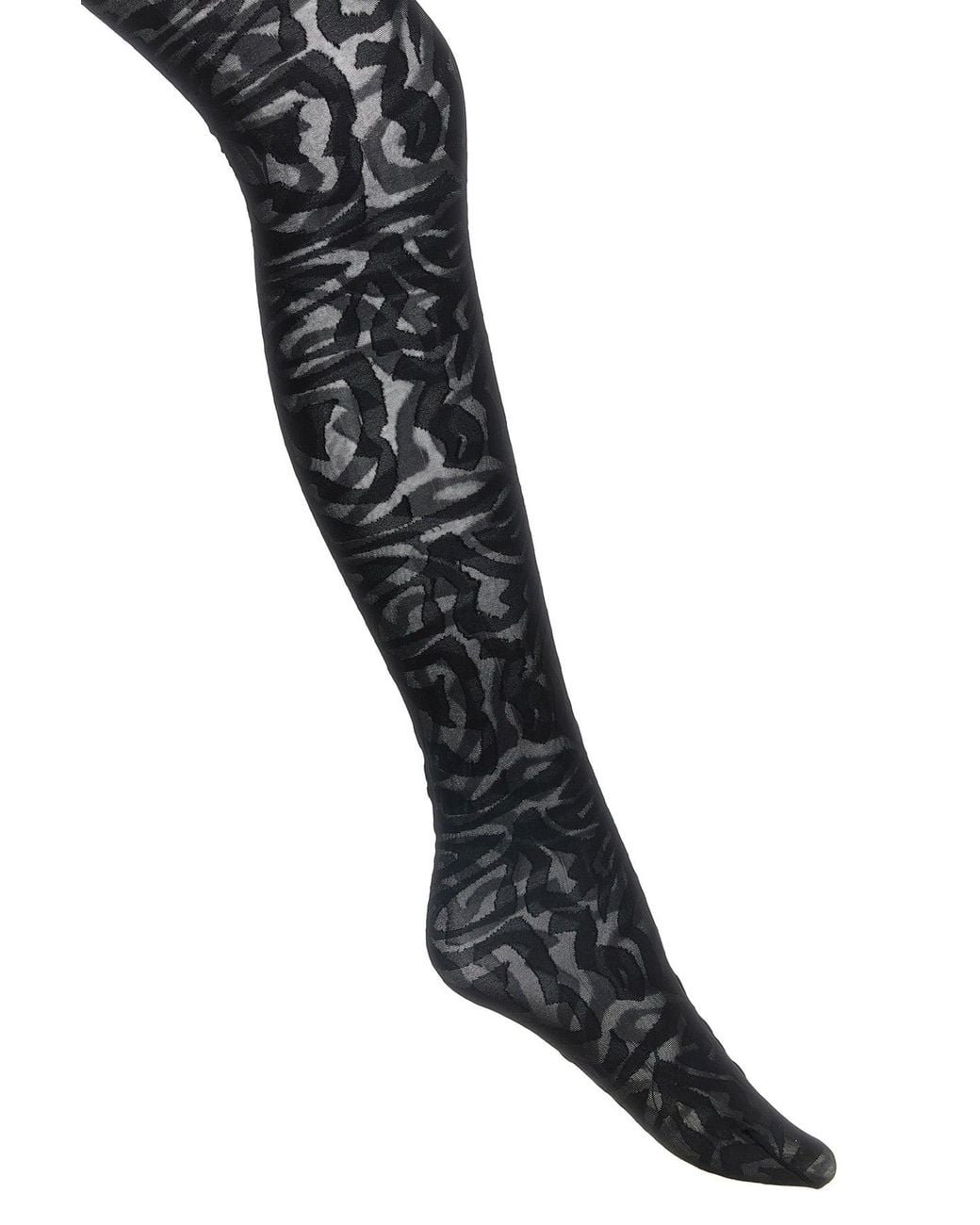 Emilio Pucci Black 'Labirinto' Jacquard Tights