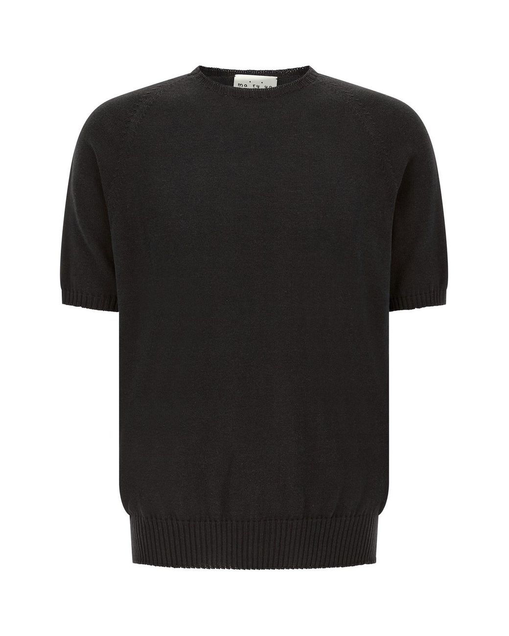 Ma'ry'ya Black Cotton Sweater for men