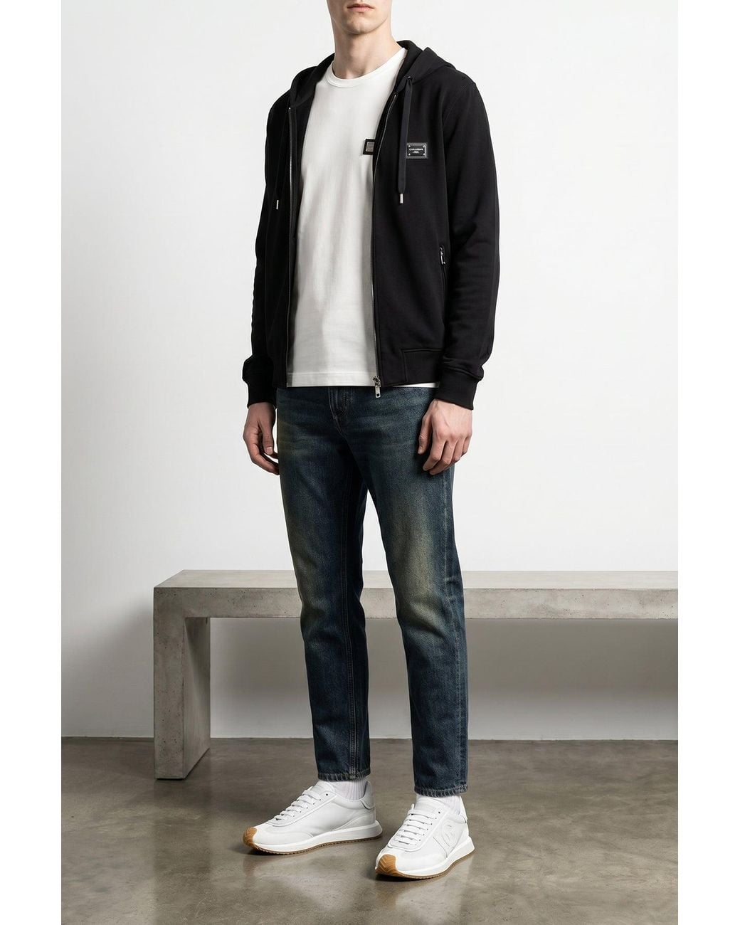 Dolce & Gabbana Blue Jeans With Signature Plaque for men