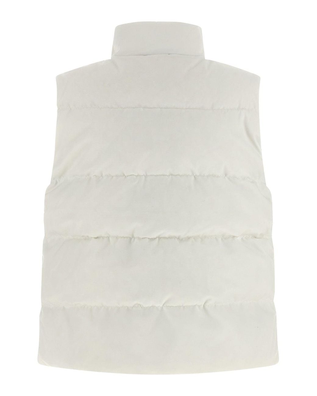 Canada Goose White Vest With Disc Logo Detail