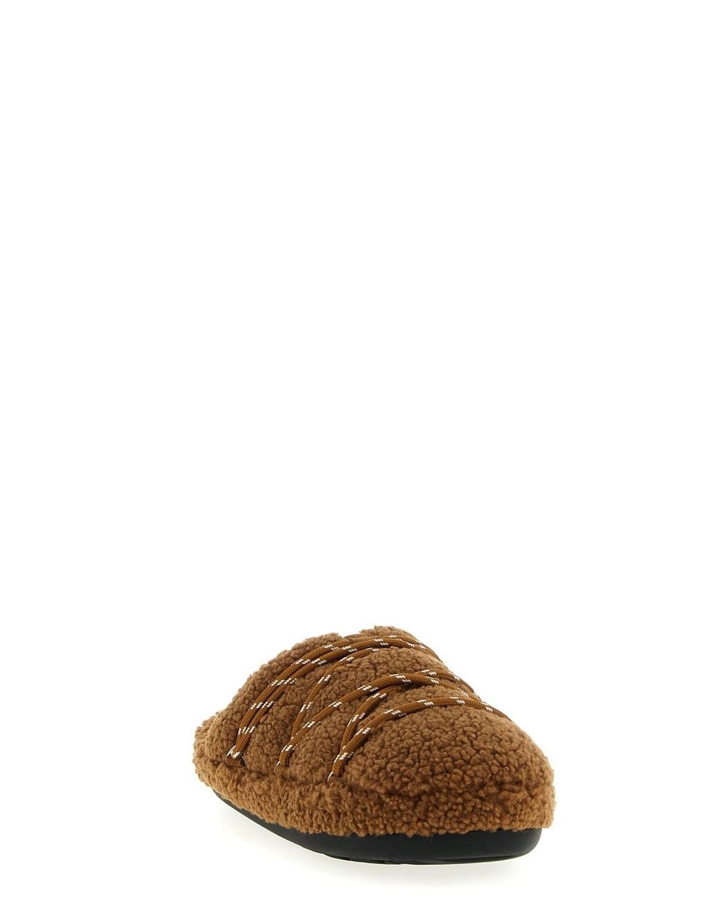 Moon Boot Brown 'Teddy Slipper' Mule