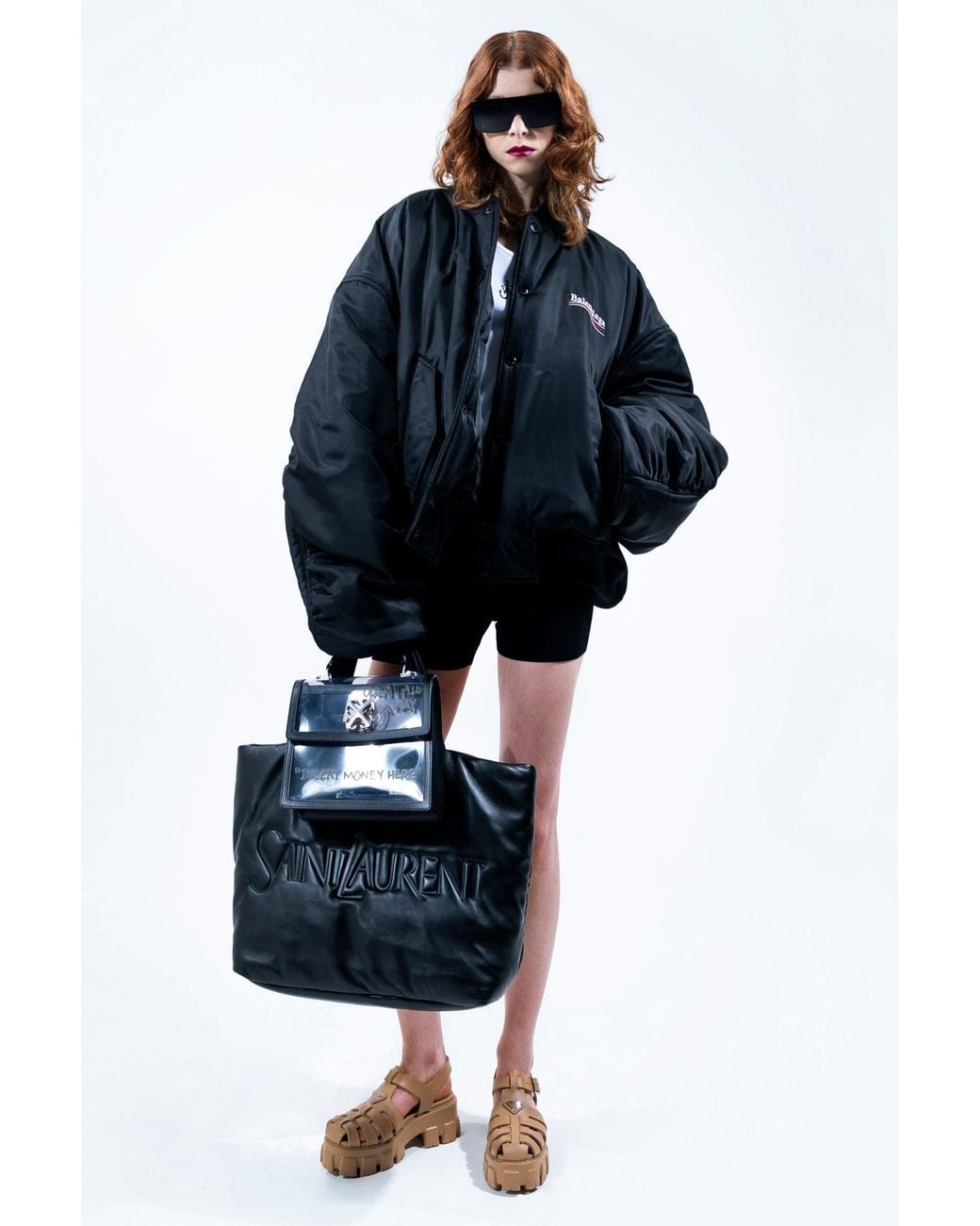 Saint Laurent Black Tote Bag 'Puffer