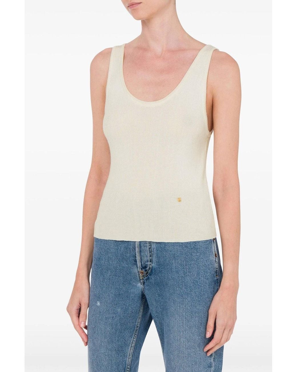 Moschino Natural Top 'Knit'