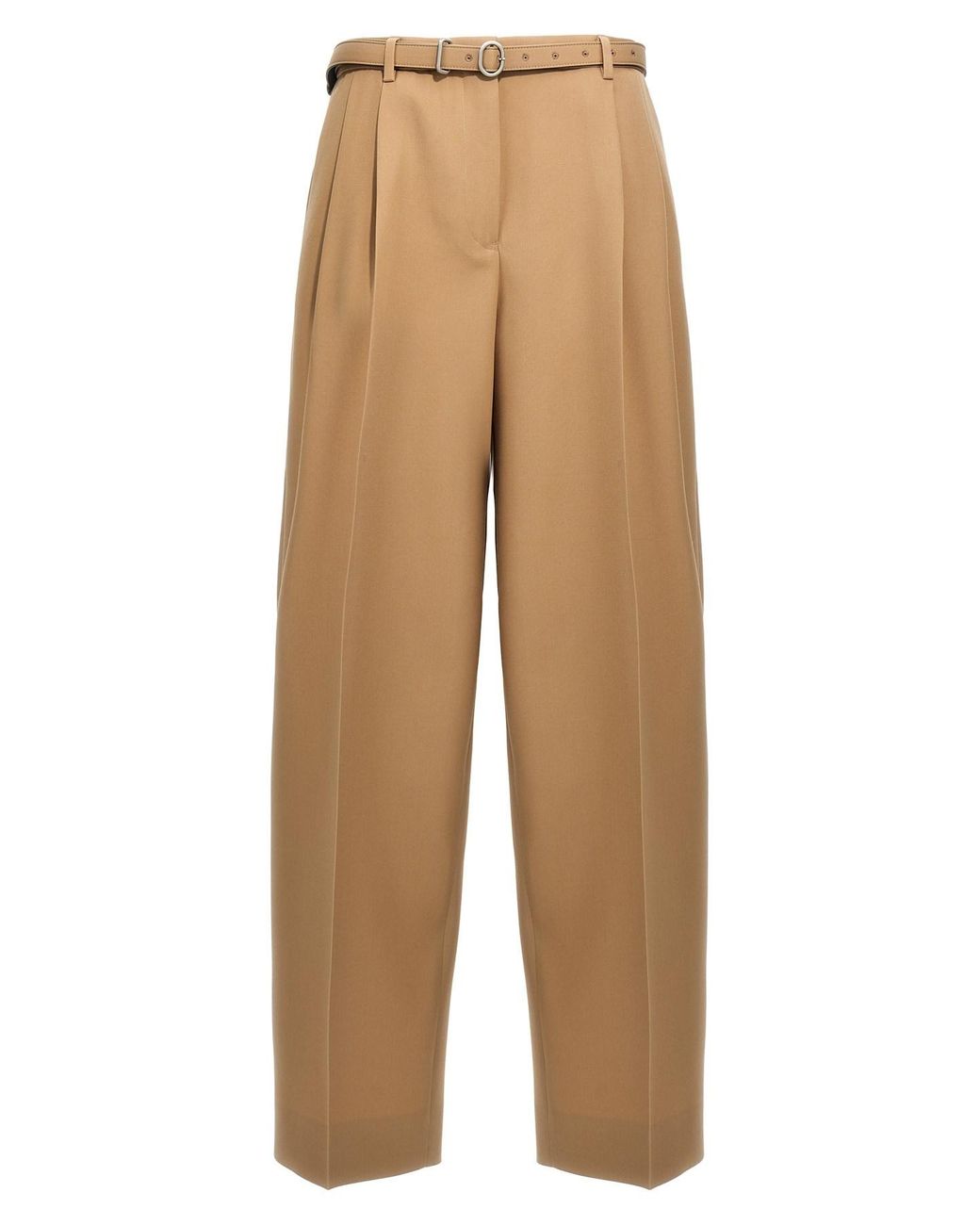 Jil Sander Natural Gabardine Belt Pants