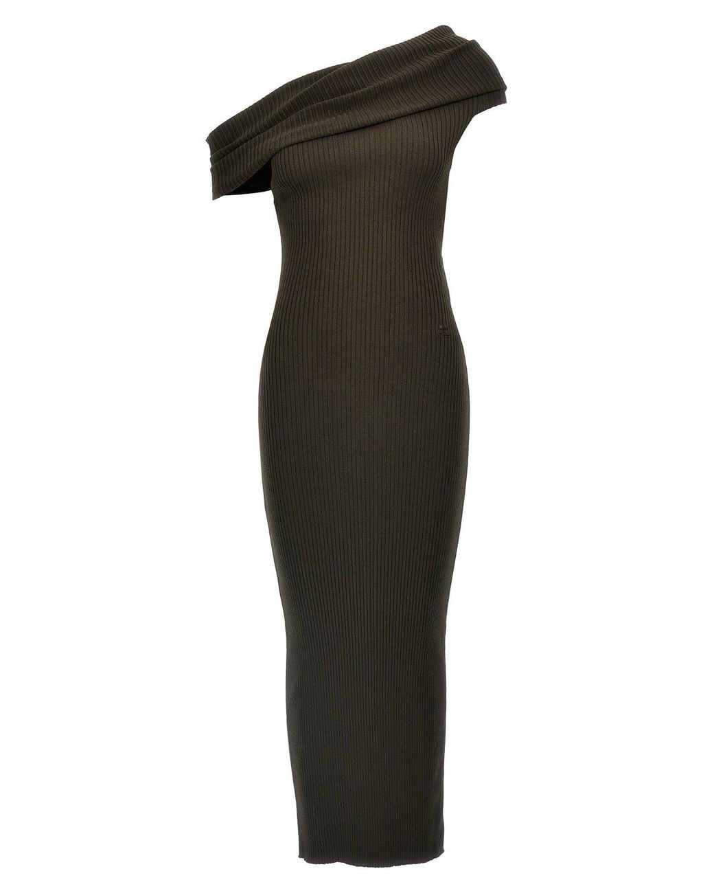 Courreges Black 'Twist Rib Knit' Dress