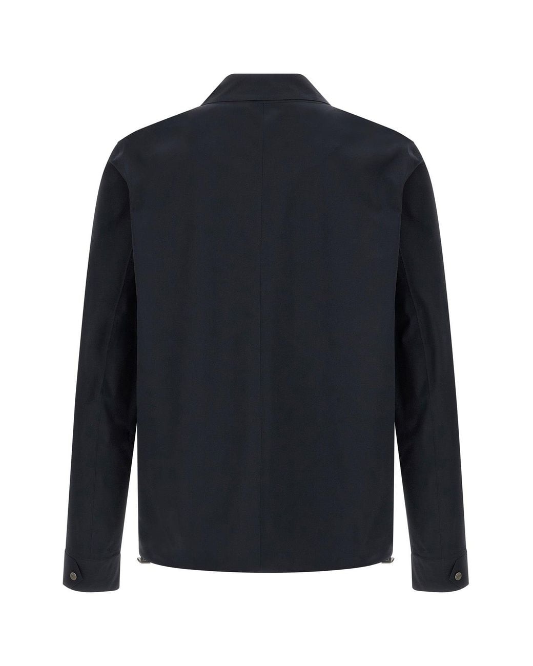 Herno Blue Overshirt With Engraved Hardware for men
