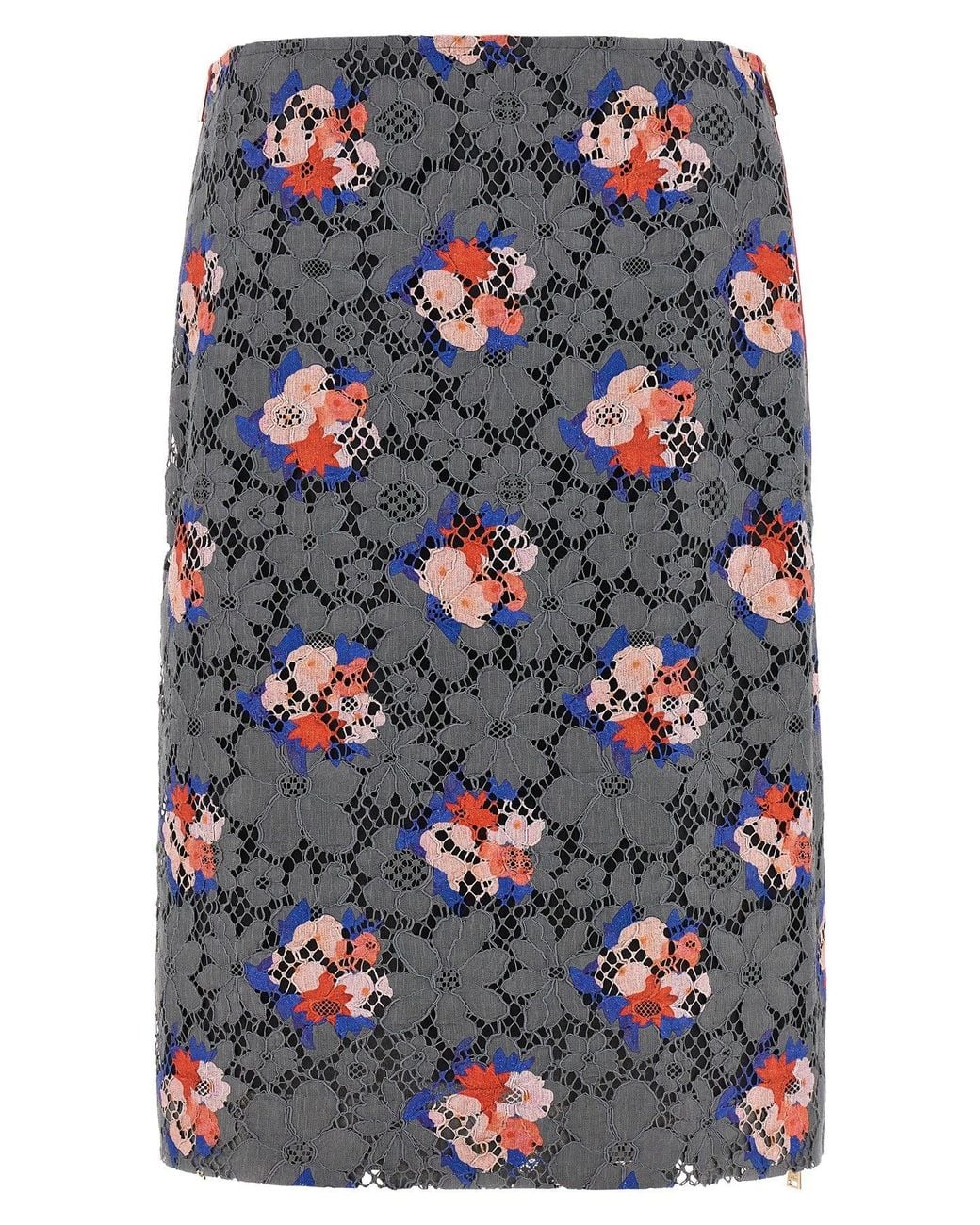 Fendi Gray Midi Skirt