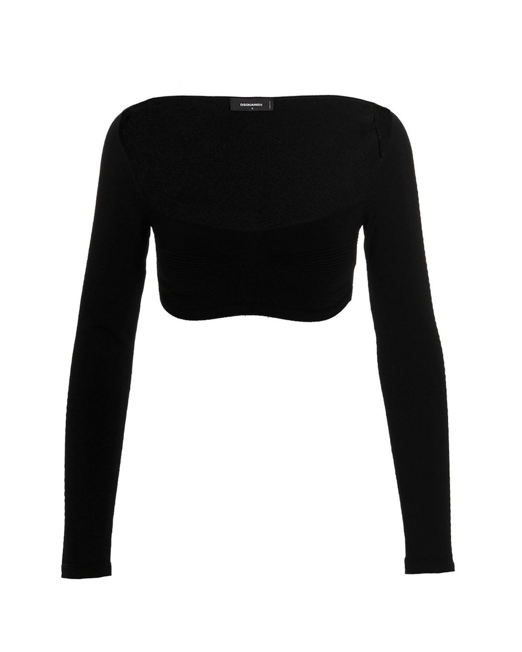 DSquared² Black Ribbed Cropped Sweater