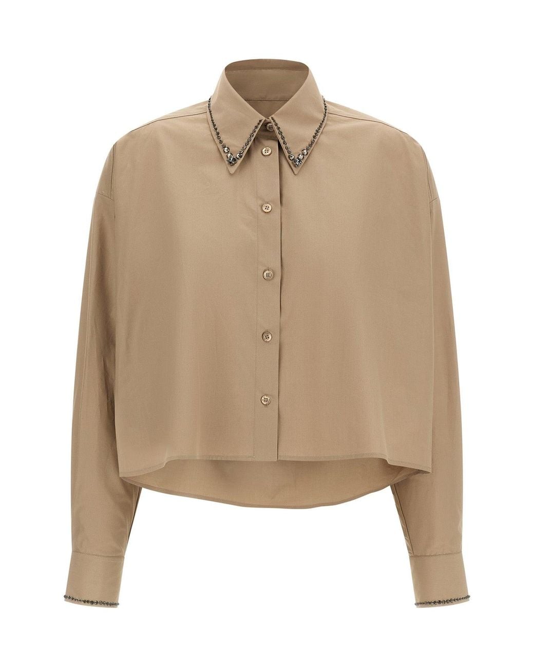 Fabiana Filippi Natural Cropped Shirt