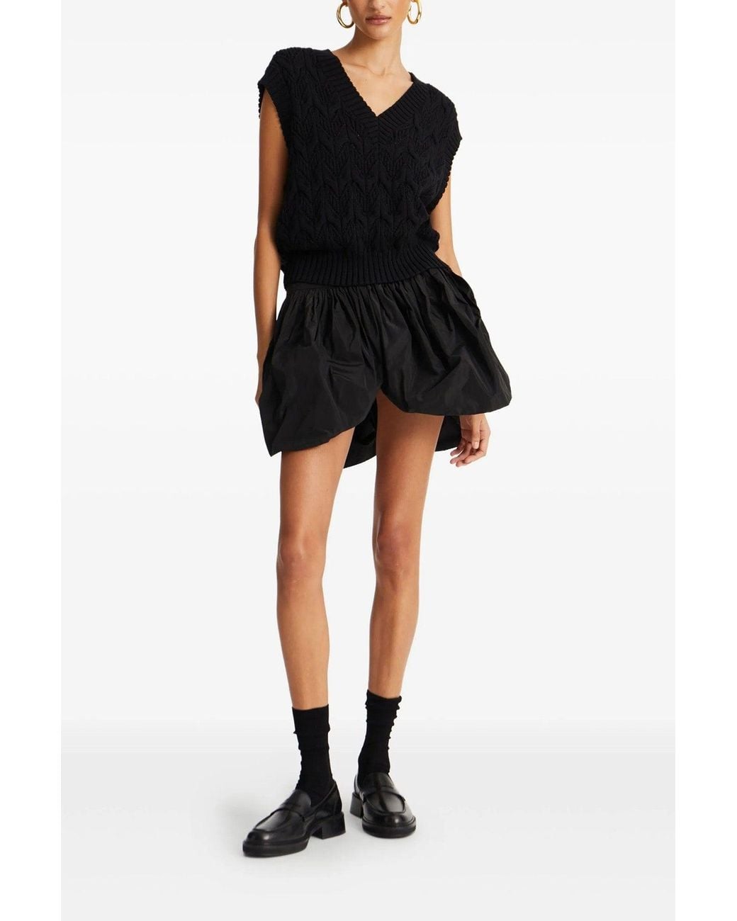 ROTATE BIRGER CHRISTENSEN Black Skirt 'Mini Balloon'