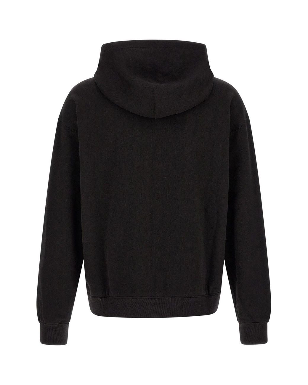 Dolce & Gabbana Black Hoodie With Signature Logo Plaque for men