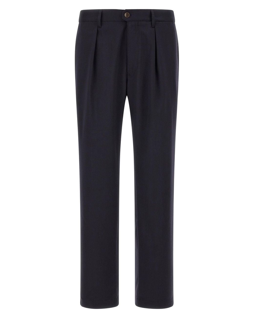 Incotex Blue Pleated Formal Trousers for men