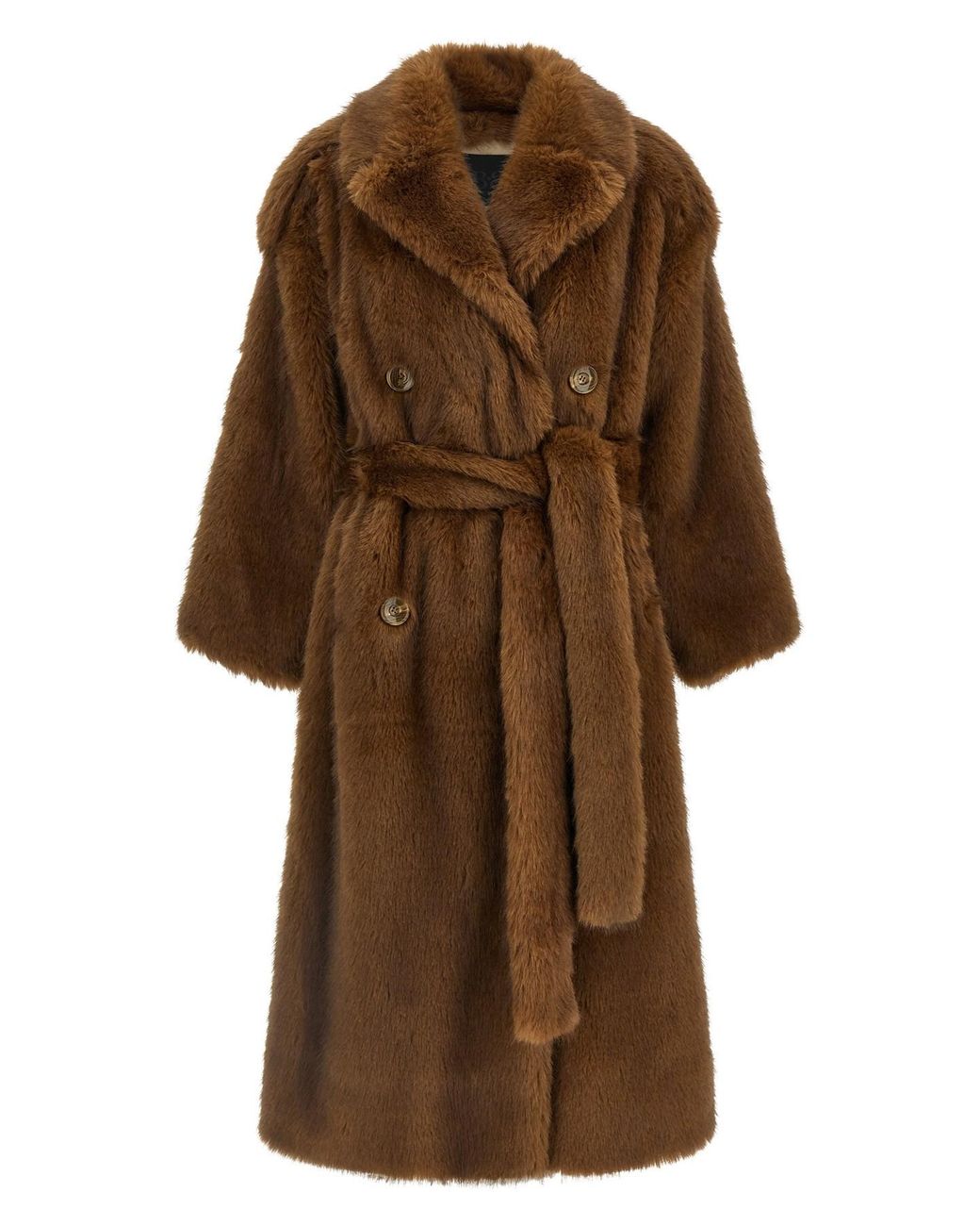 BB COUTURE Brown 'farrah' Eco-fur Coat