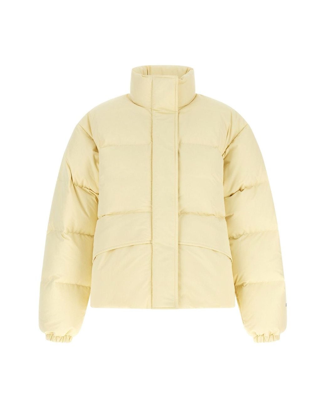 Jil Sander Yellow Technical Fabric Quilted Down Jacket