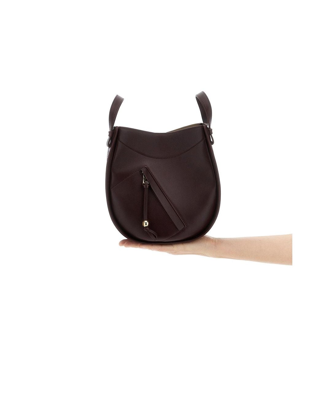 Loewe Brown Crossbody Bag 'Hammock Slice'