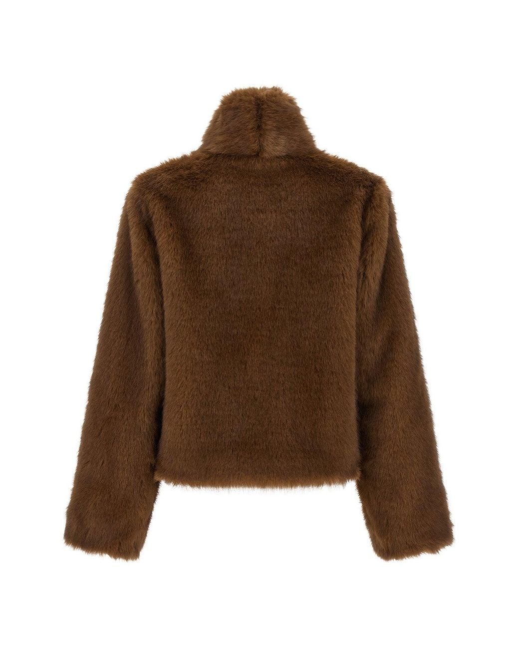 BB COUTURE Brown 'Farrah First' Faux Fur Jacket