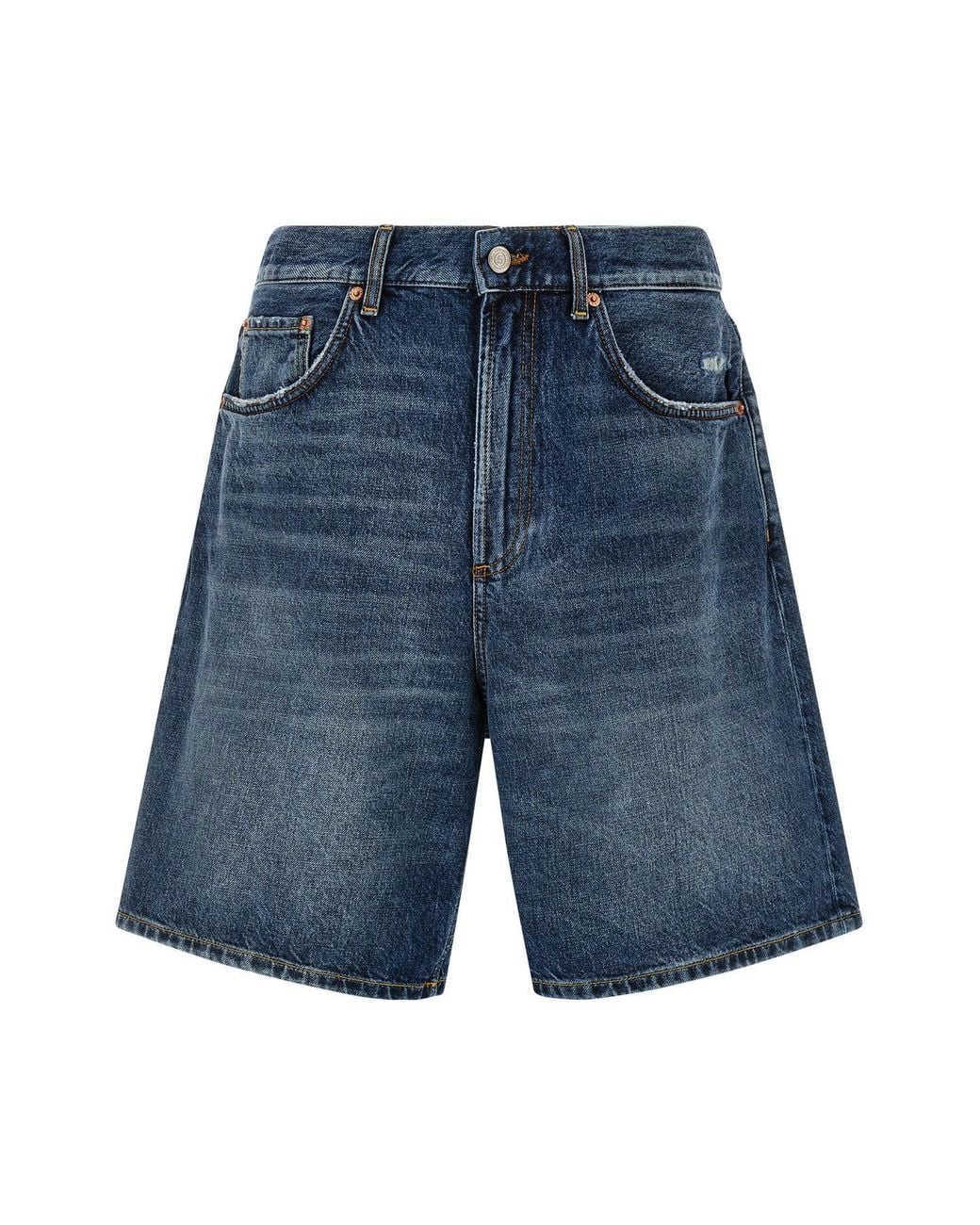 Department 5 Blue Trousers With Logo Patch for men