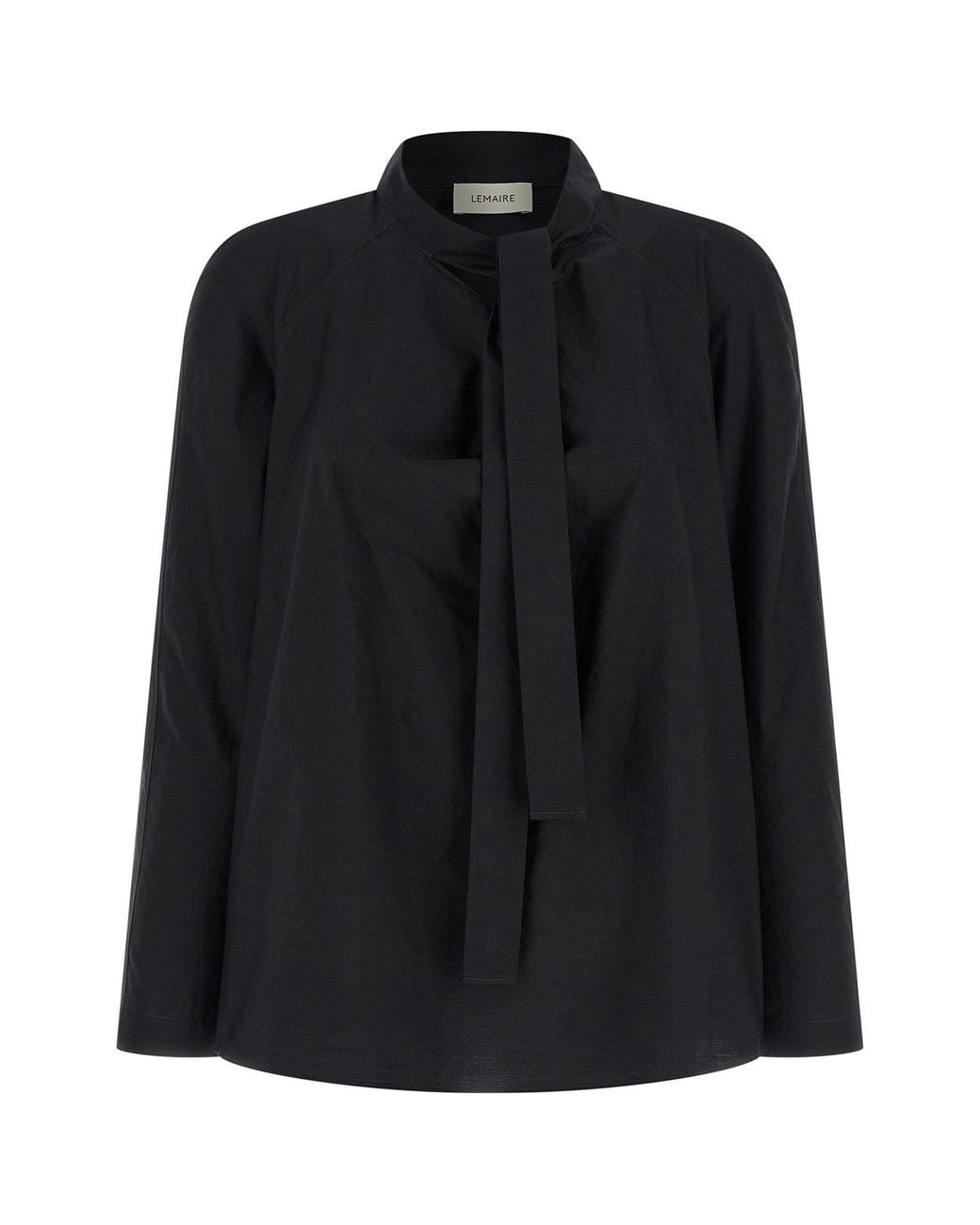Lemaire Black Ascot Detail Blouse