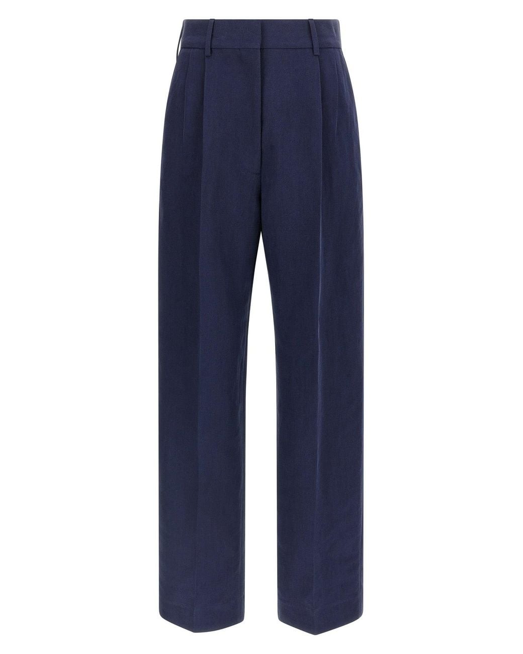 Blazé Milano Blue Savannah Fox Linen And Silk Trousers