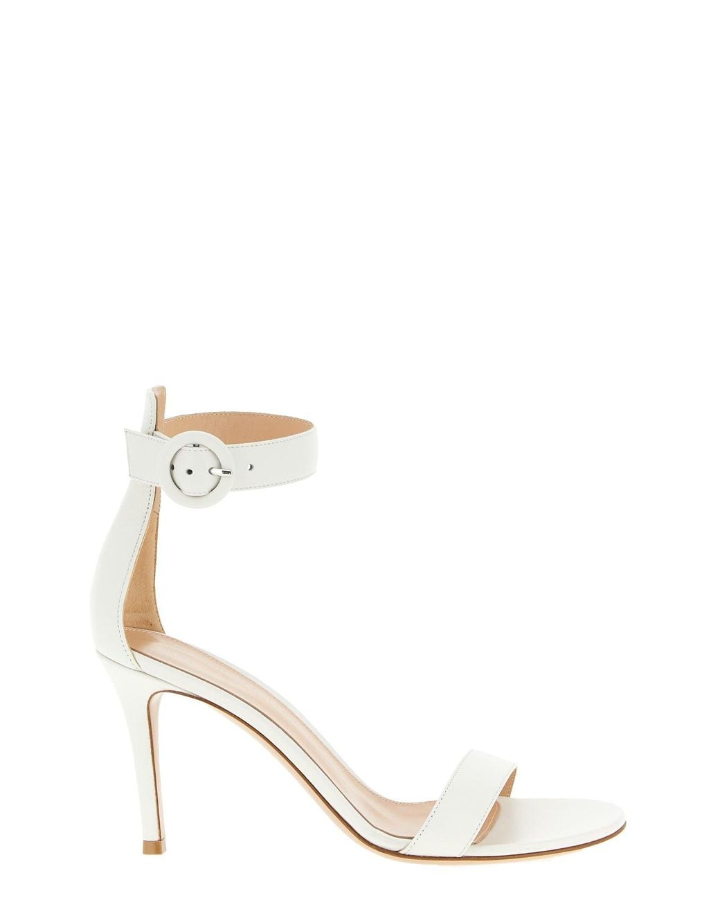 Gianvito Rossi White Portofino 85 Nappa Sandal