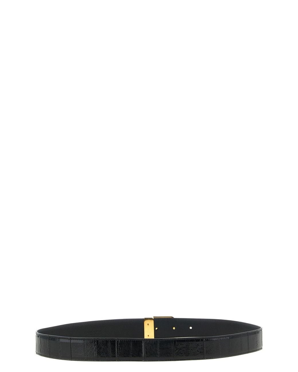 Saint Laurent Black 'Cassandre' Belt