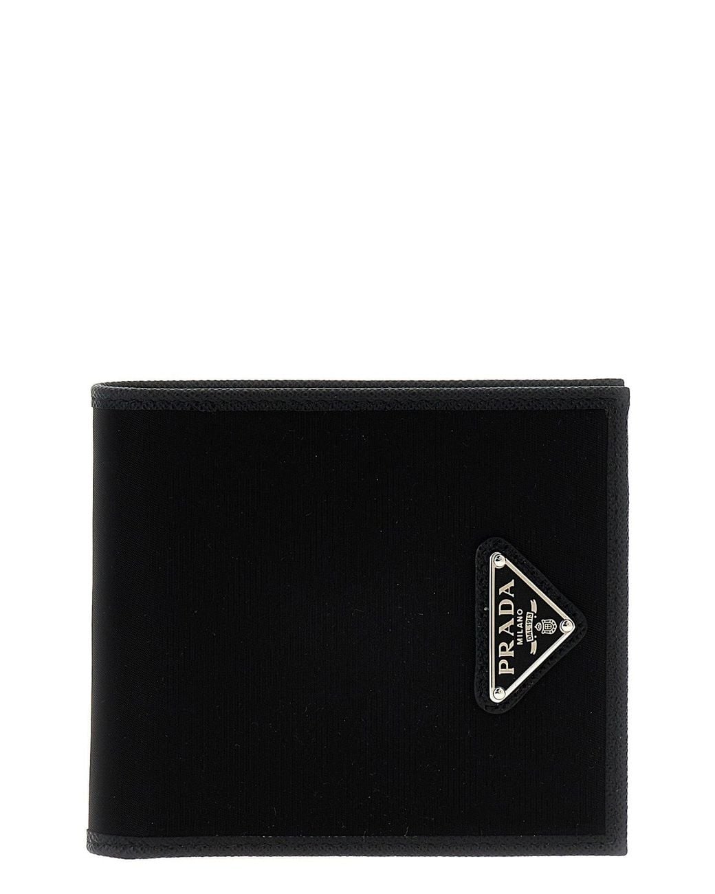 Prada Black The Bifold Wallet 'Re-Nylon' for men