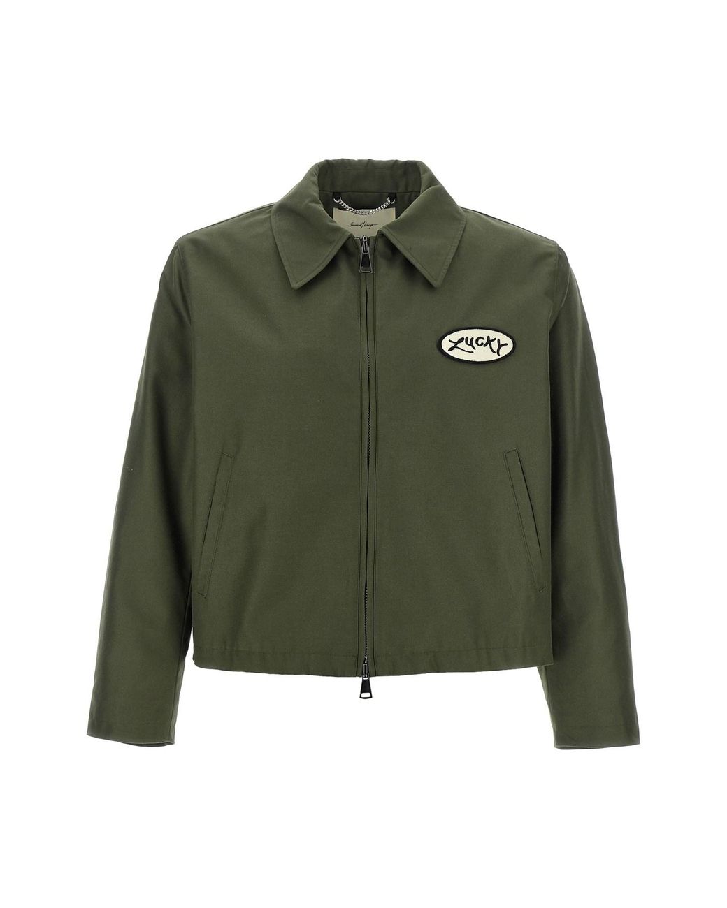 Second/Layer Green 'lucky Station' Jacket for men