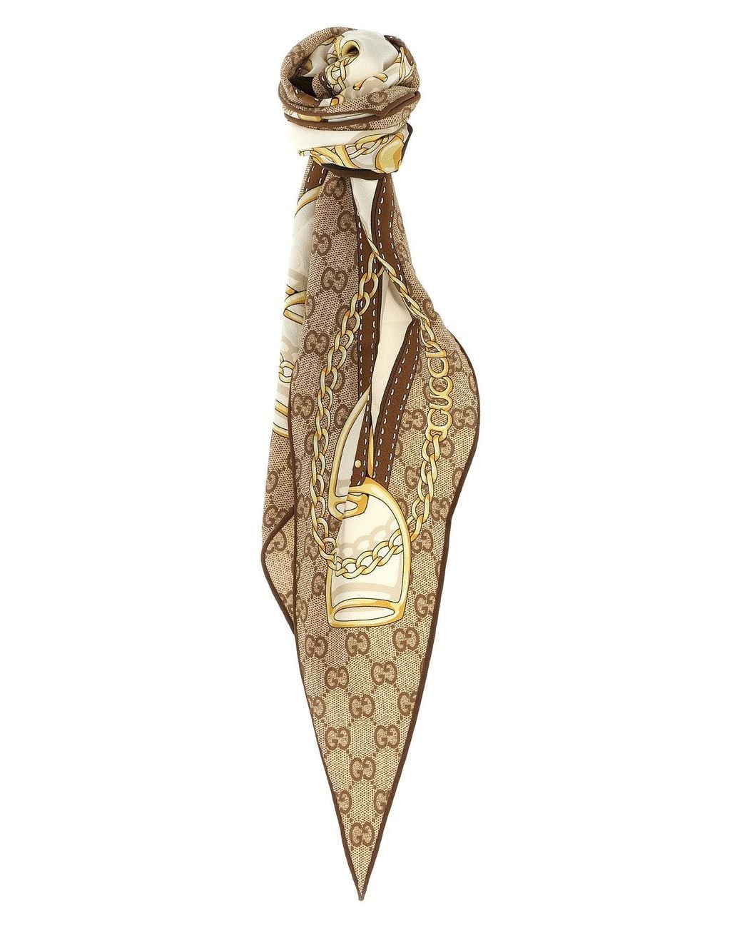 Gucci Metallic Silk Twill Scarf