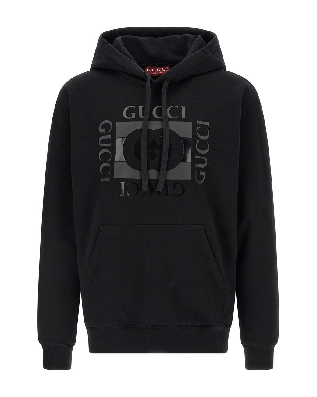 Gucci Black ' Incrocio Gg' Hoodie for men