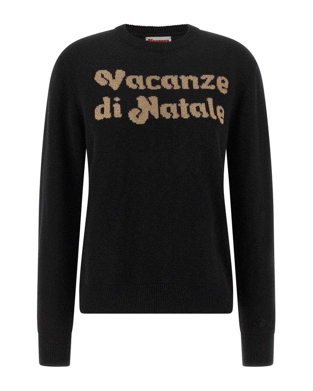 Mc2 Saint Barth Black Sweater 'New Queen Vacanze Di Natale'