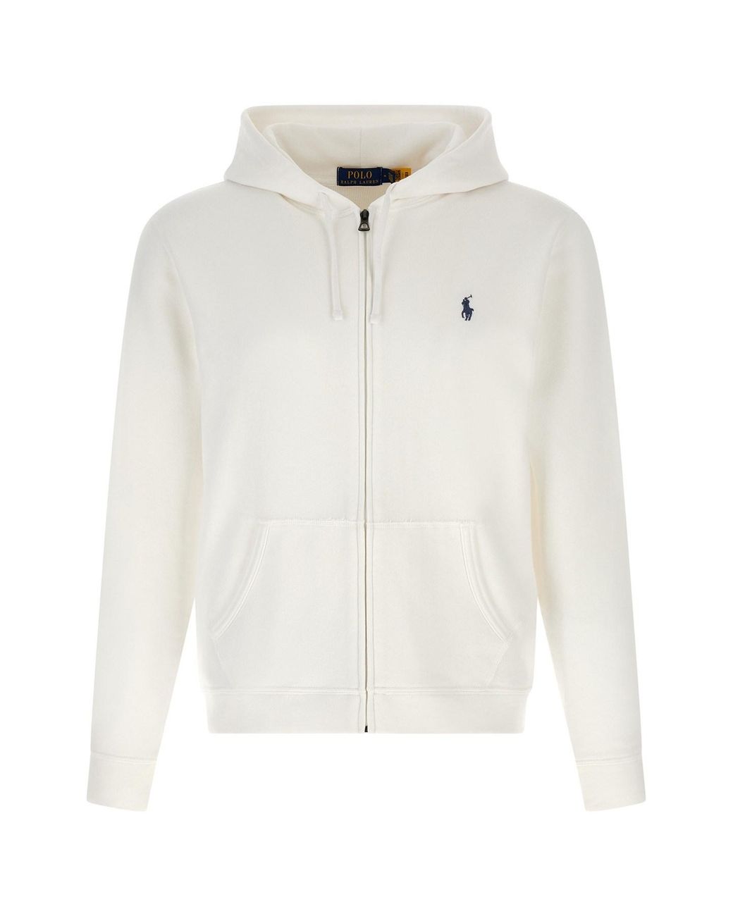 Polo Ralph Lauren White Loopback Cotton Hoodie for men