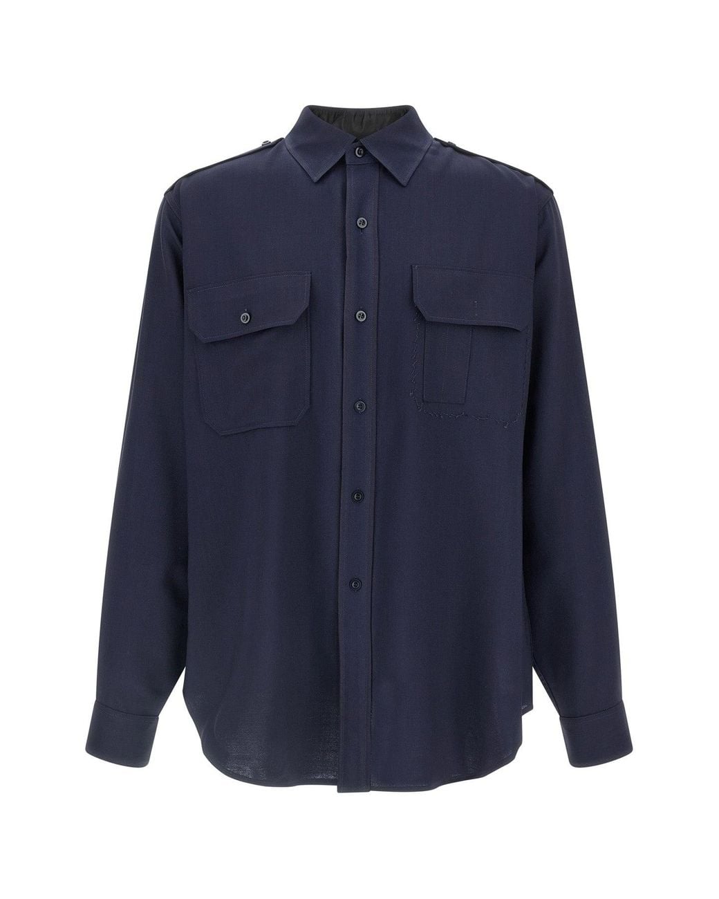 Maison Margiela Blue Shirt 'Pressed To Death' for men