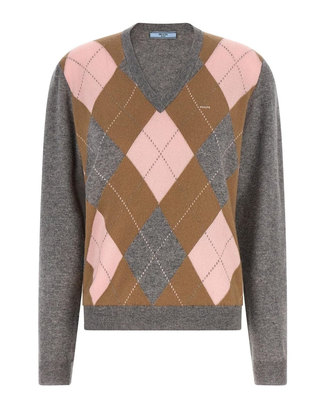 Prada Multicolor Argyle Sweater