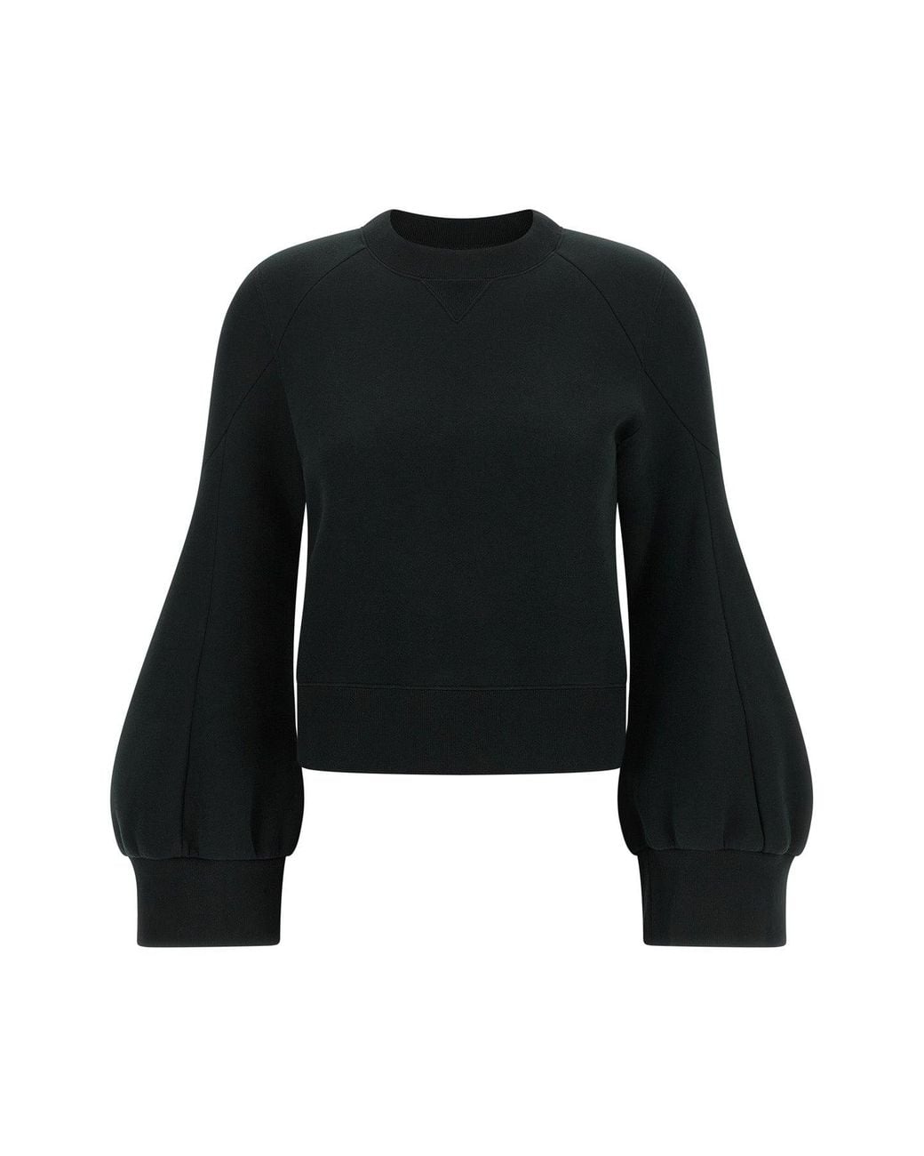 Sacai Black Sweatshirt With Balloon Sleeves