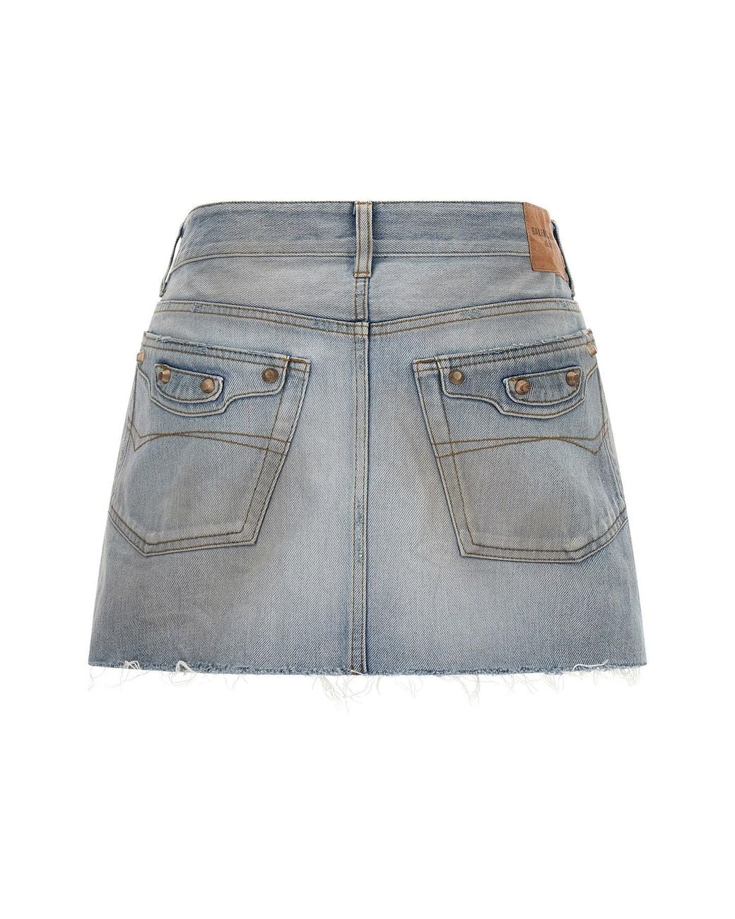 Balenciaga Blue Skirt 'City Mini Skirt'