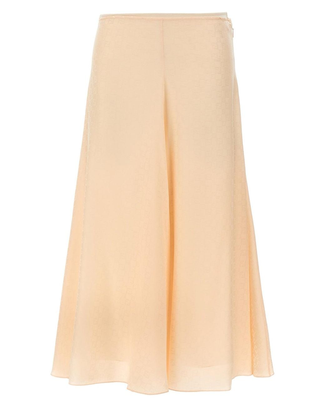 Fendi Natural Skirt 'Midi Ff Jacquard'