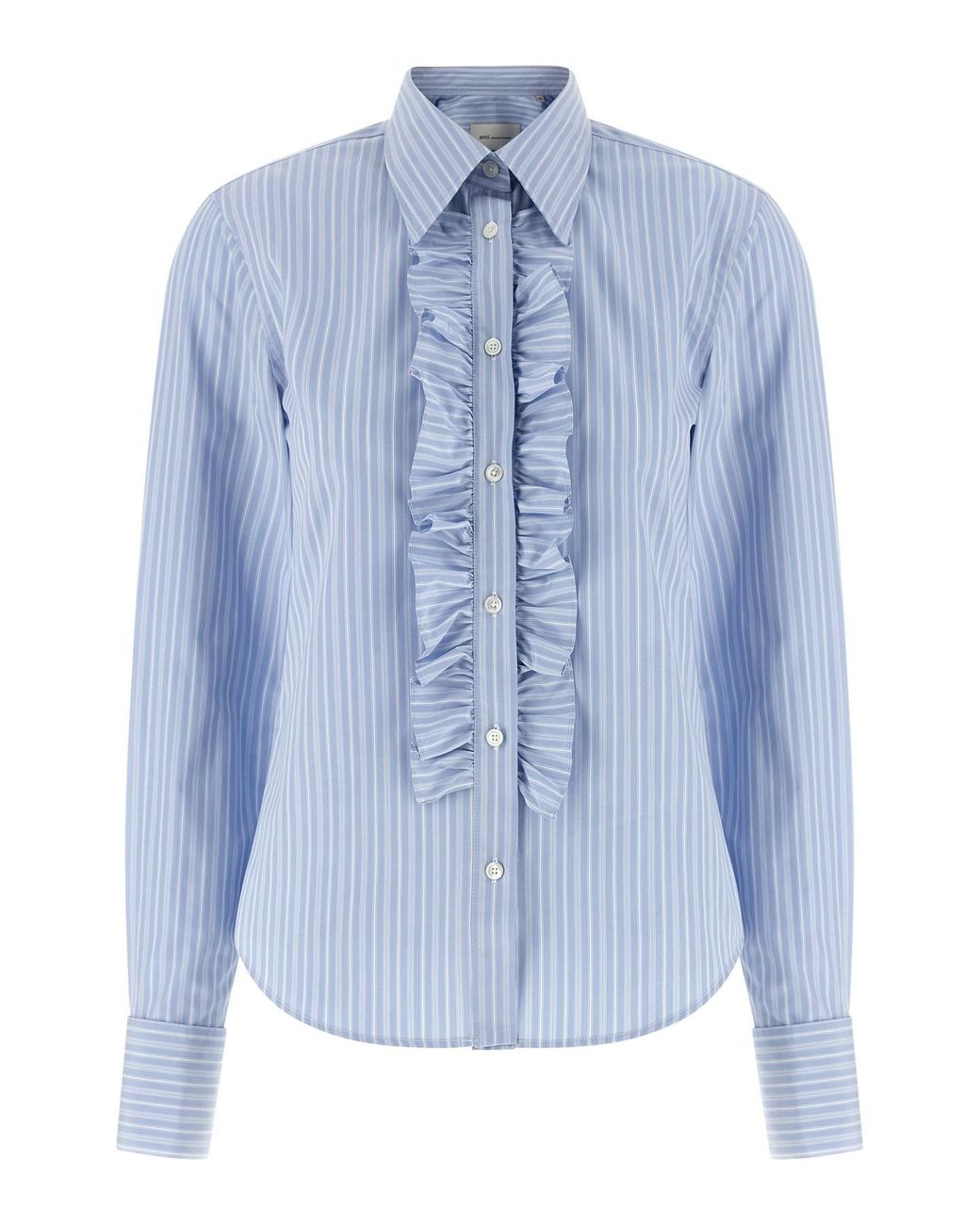 AMI Blue Jabot Shirt