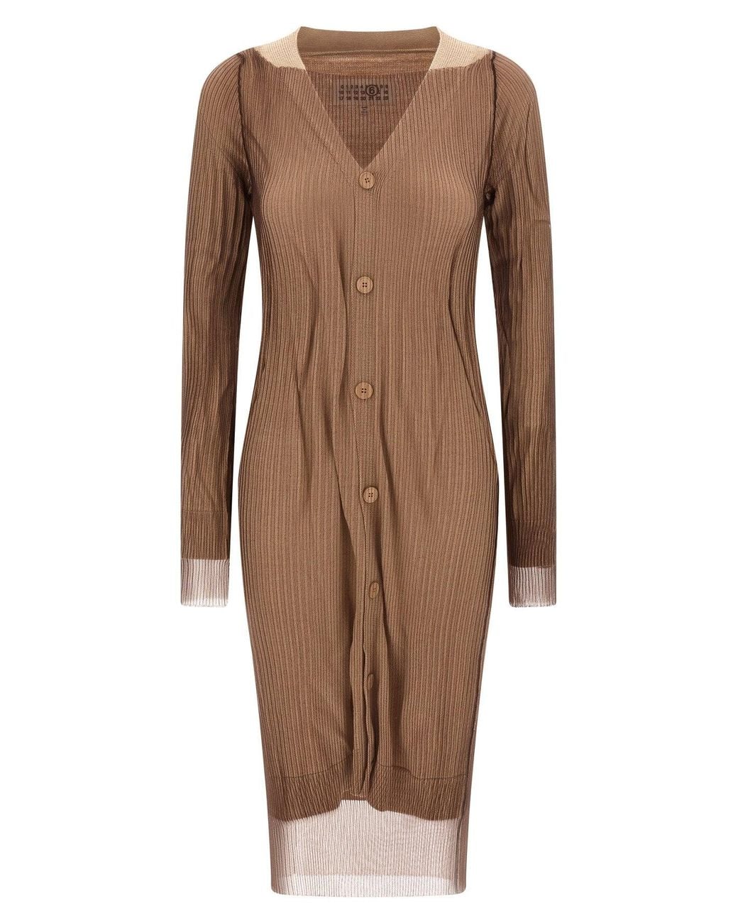 MM6 by Maison Margiela Brown 'Trapped' Dress