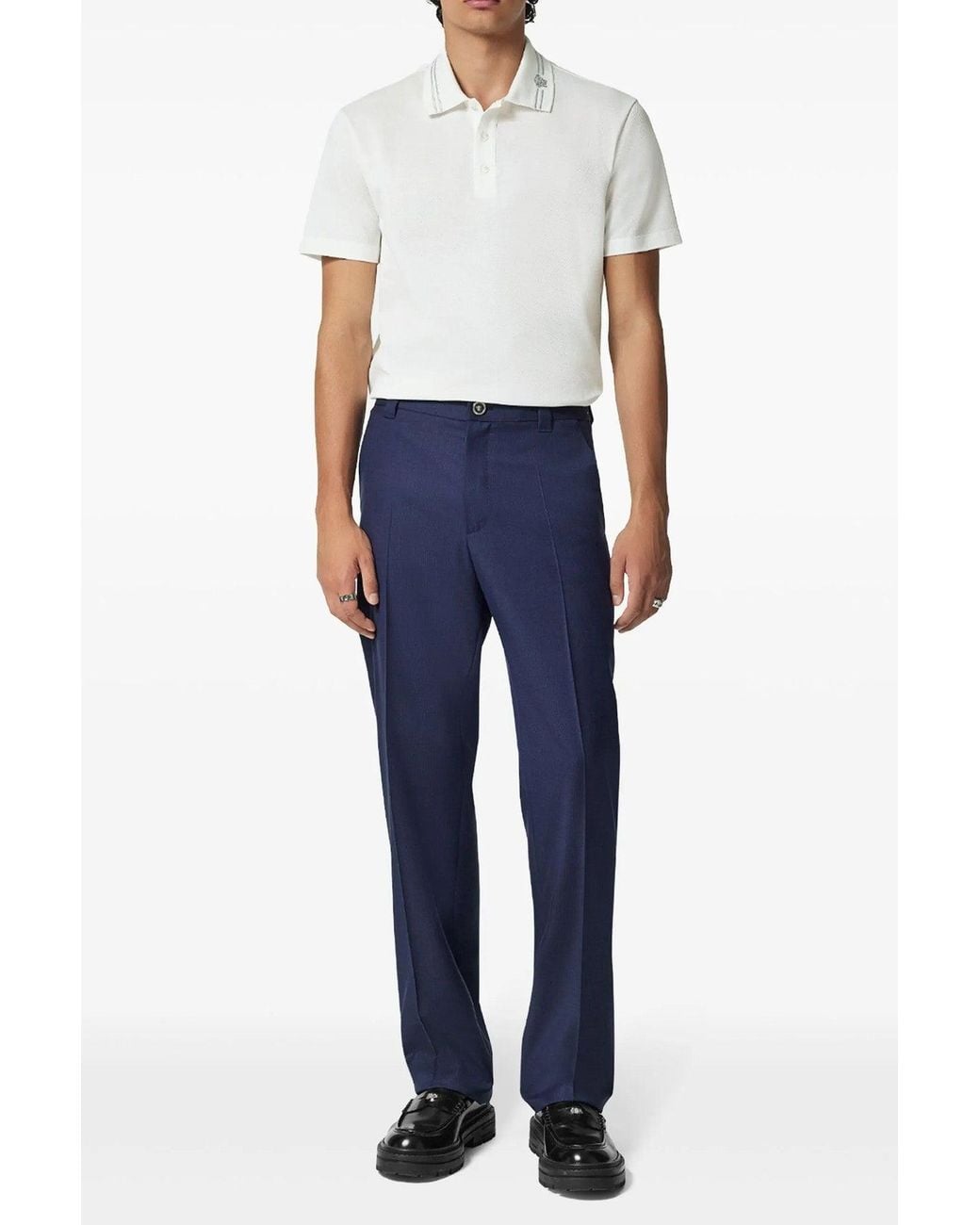 Versace White Polo 'Polo 'Medusa Embroidery' for men