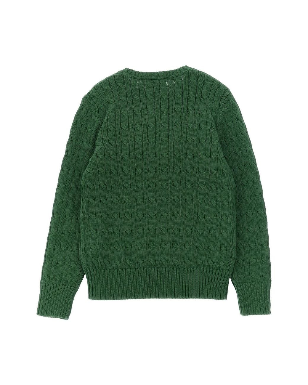 Polo Ralph Lauren Green Cable-Knit Sweater