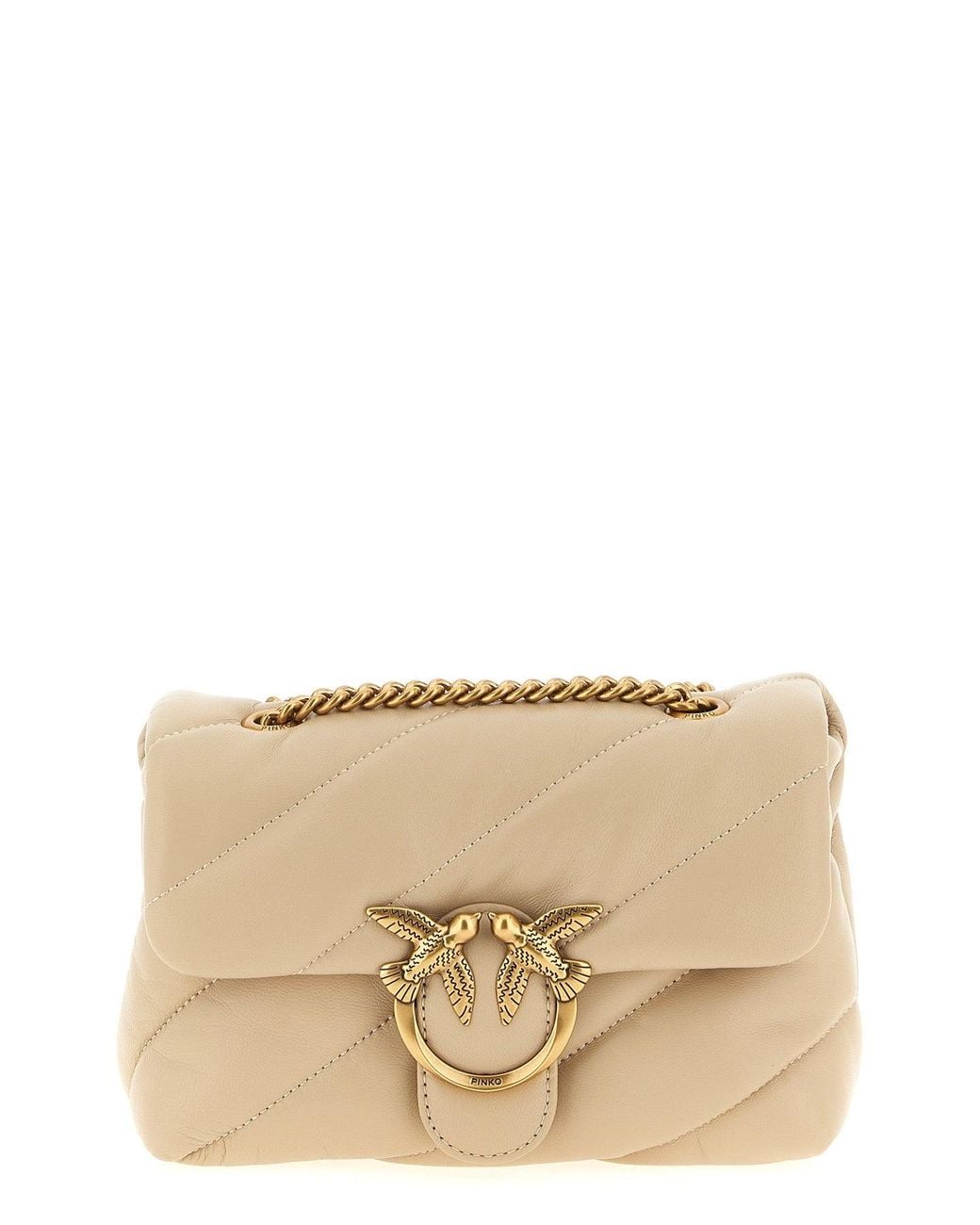 Pinko Natural 'Mini Love Puff' Crossbody Bag