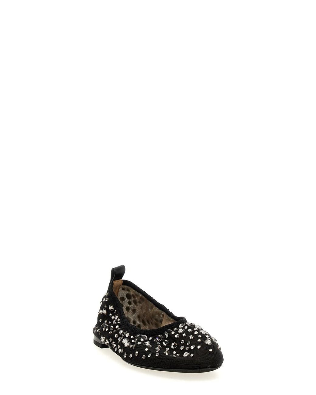 Tory Burch Black 'Crystal Ballet' Flats
