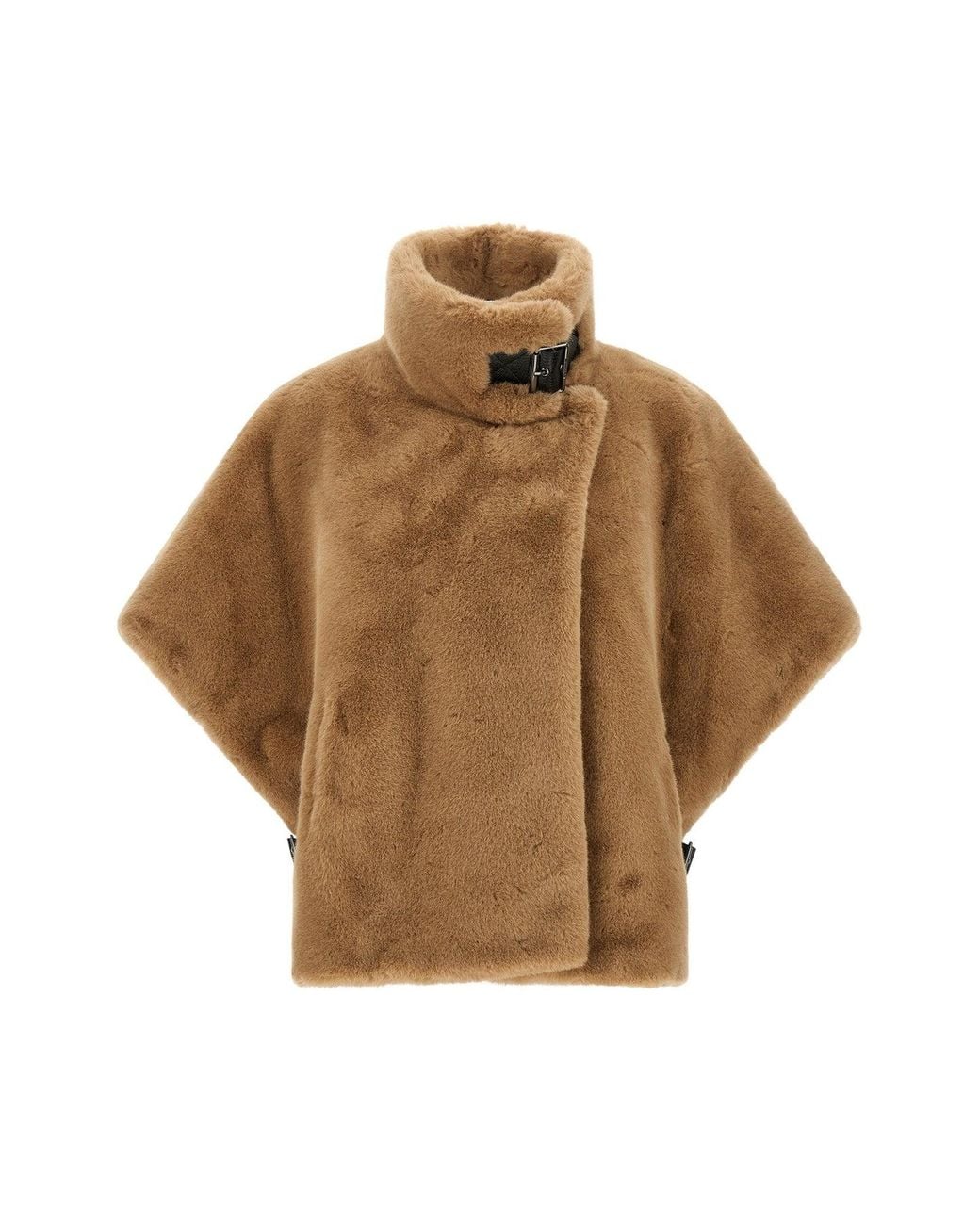 Pinko Brown Fur Cape