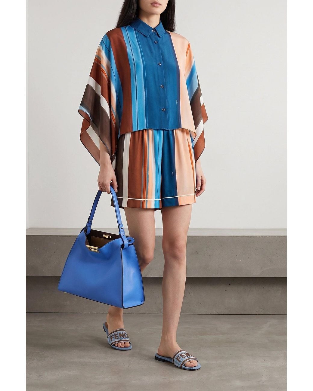 Fendi Blue Way' Medium Handbag