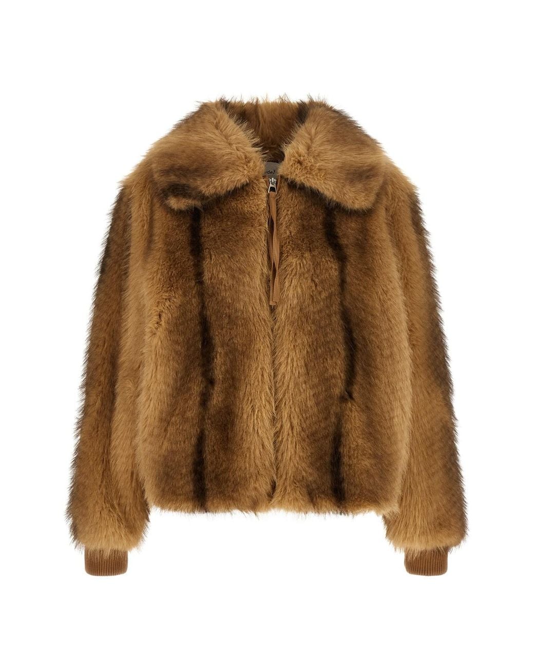 Nude Brown Eco-fur Long Hair