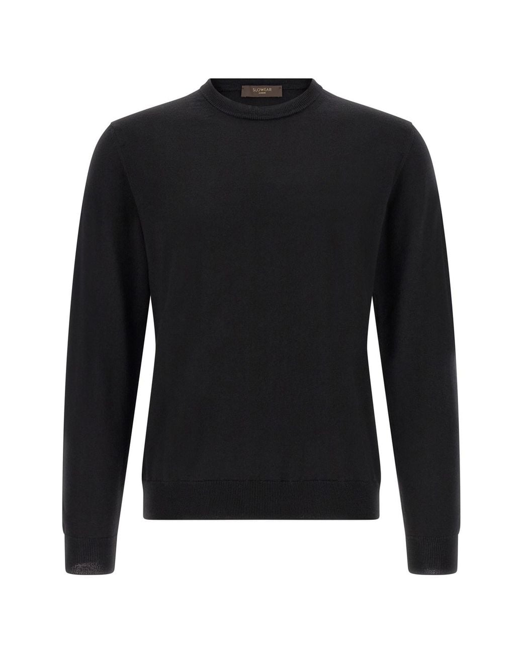 Zanone Black Wool Sweater for men