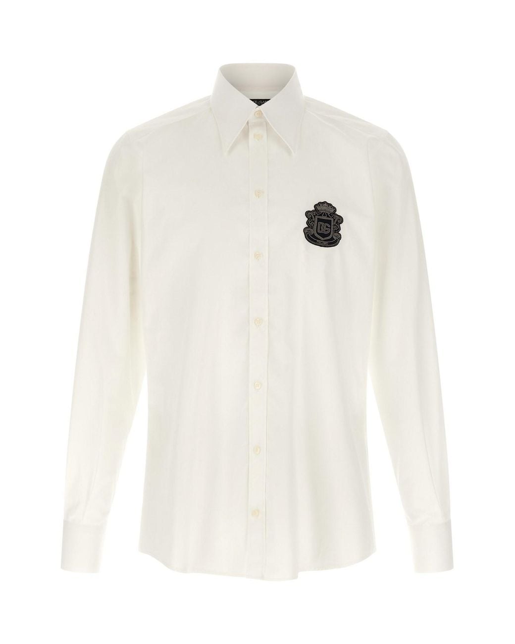 Dolce & Gabbana White Coat Of Arms Shirt for men